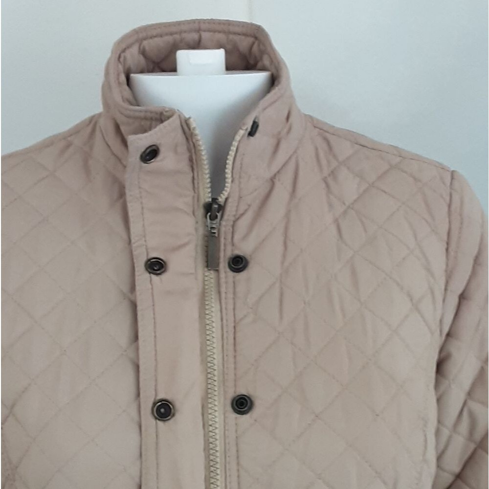 MISS ASHLEY by 26 International Beige Quilted Puffer Jacket Sz SP - Picture 3 of 11